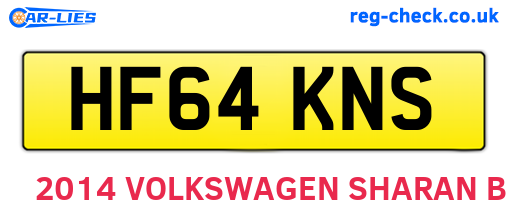 HF64KNS are the vehicle registration plates.