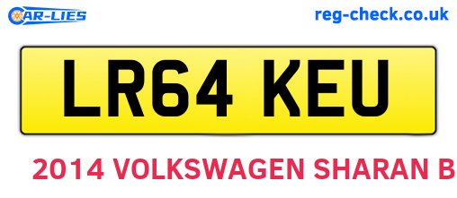 LR64KEU are the vehicle registration plates.