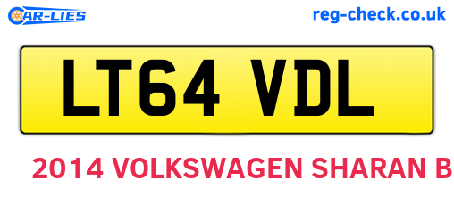 LT64VDL are the vehicle registration plates.