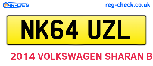 NK64UZL are the vehicle registration plates.