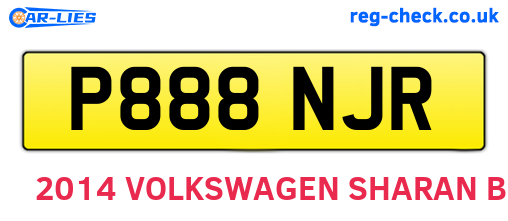 P888NJR are the vehicle registration plates.