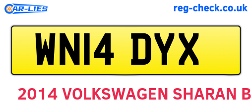WN14DYX are the vehicle registration plates.
