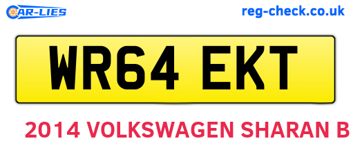 WR64EKT are the vehicle registration plates.
