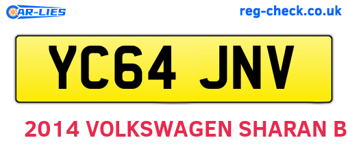 YC64JNV are the vehicle registration plates.