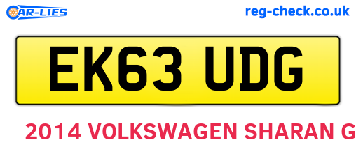 EK63UDG are the vehicle registration plates.
