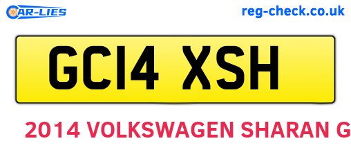 GC14XSH are the vehicle registration plates.