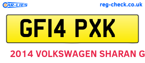 GF14PXK are the vehicle registration plates.