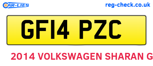GF14PZC are the vehicle registration plates.