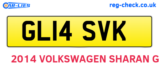 GL14SVK are the vehicle registration plates.