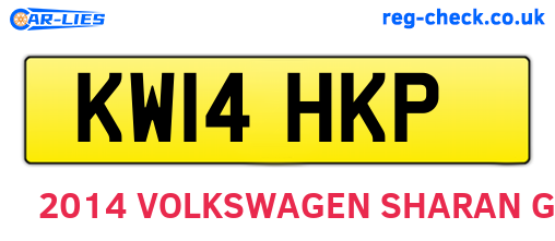 KW14HKP are the vehicle registration plates.