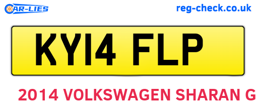 KY14FLP are the vehicle registration plates.
