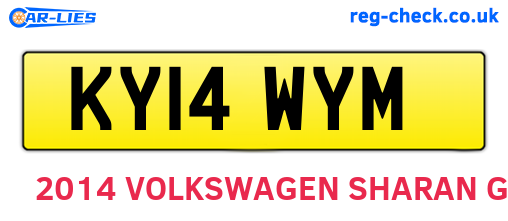 KY14WYM are the vehicle registration plates.