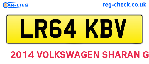 LR64KBV are the vehicle registration plates.