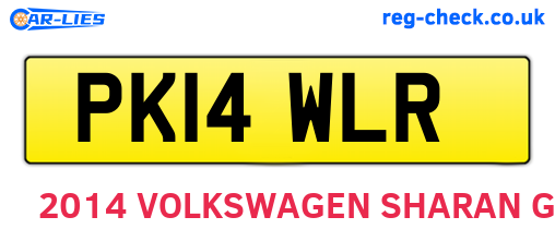 PK14WLR are the vehicle registration plates.