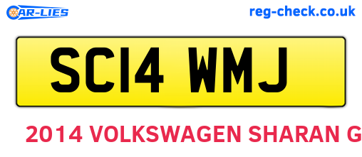 SC14WMJ are the vehicle registration plates.