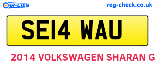 SE14WAU are the vehicle registration plates.