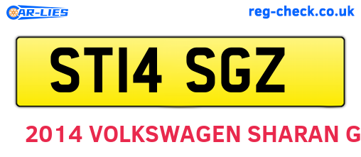ST14SGZ are the vehicle registration plates.