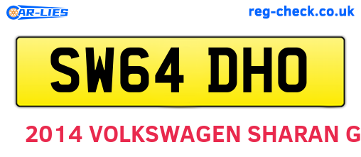 SW64DHO are the vehicle registration plates.