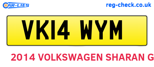 VK14WYM are the vehicle registration plates.