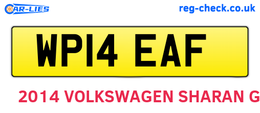 WP14EAF are the vehicle registration plates.