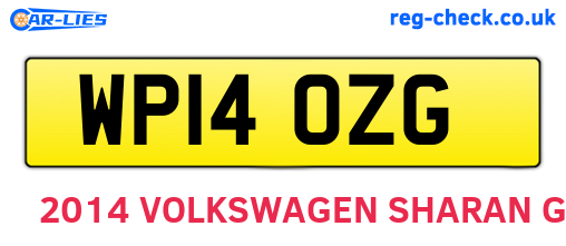 WP14OZG are the vehicle registration plates.