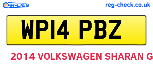WP14PBZ are the vehicle registration plates.