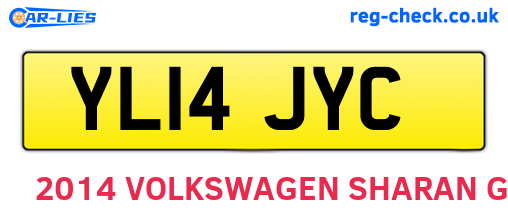 YL14JYC are the vehicle registration plates.