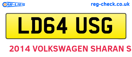 LD64USG are the vehicle registration plates.