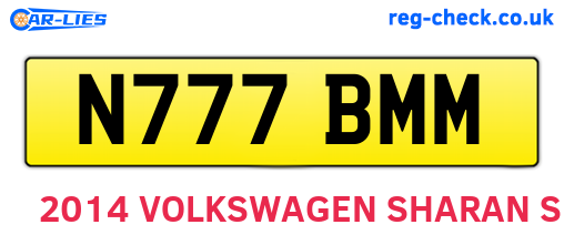 N777BMM are the vehicle registration plates.