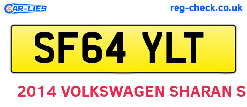 SF64YLT are the vehicle registration plates.