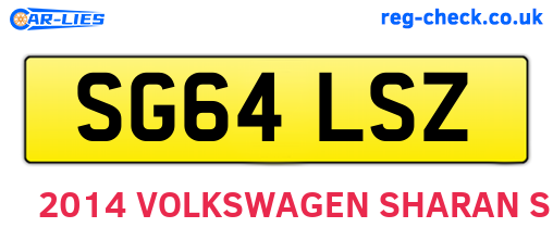 SG64LSZ are the vehicle registration plates.
