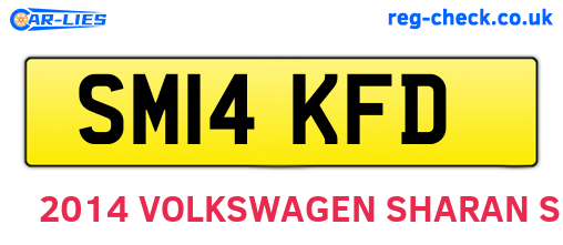 SM14KFD are the vehicle registration plates.