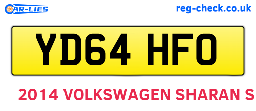 YD64HFO are the vehicle registration plates.
