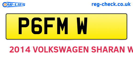 P6FMW are the vehicle registration plates.
