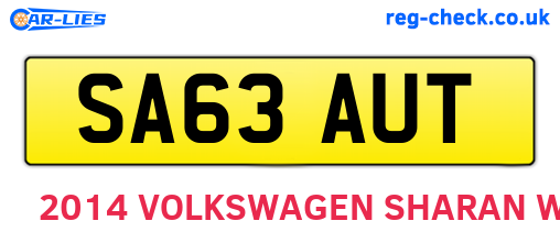 SA63AUT are the vehicle registration plates.