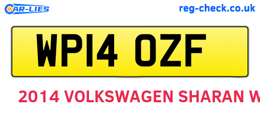 WP14OZF are the vehicle registration plates.
