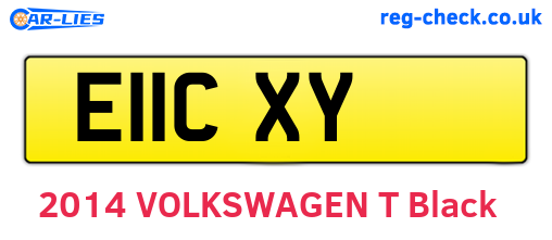 E11CXY are the vehicle registration plates.
