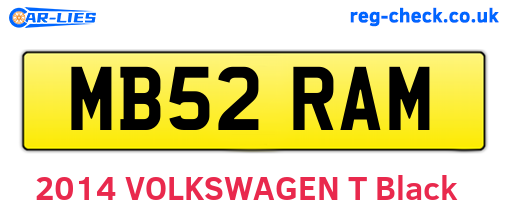MB52RAM are the vehicle registration plates.