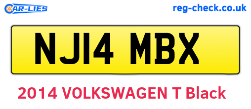 NJ14MBX are the vehicle registration plates.