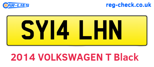 SY14LHN are the vehicle registration plates.