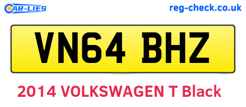VN64BHZ are the vehicle registration plates.