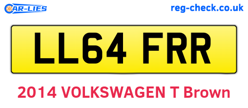 LL64FRR are the vehicle registration plates.