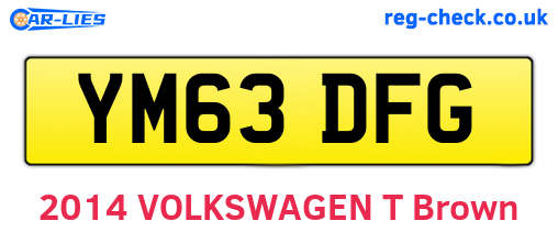 YM63DFG are the vehicle registration plates.