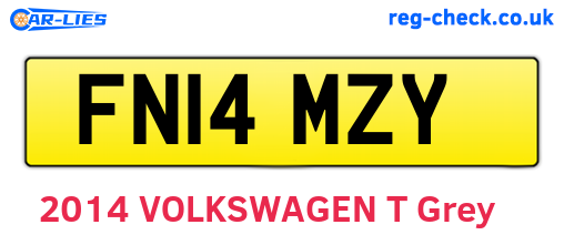 FN14MZY are the vehicle registration plates.