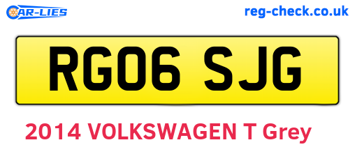 RG06SJG are the vehicle registration plates.