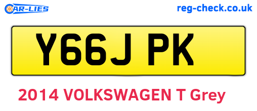 Y66JPK are the vehicle registration plates.