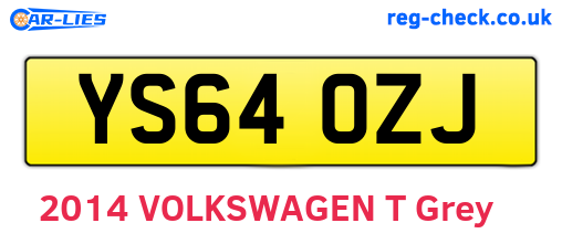 YS64OZJ are the vehicle registration plates.