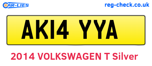 AK14YYA are the vehicle registration plates.