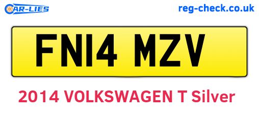 FN14MZV are the vehicle registration plates.