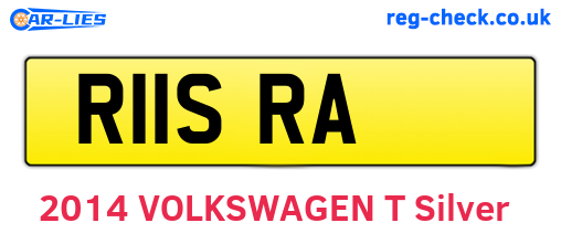 R11SRA are the vehicle registration plates.